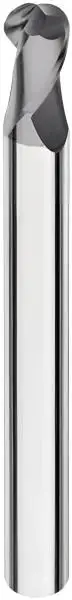 5,0R2,5 x 10 x 75 - d2=5 mm ✓ VHM-Formenbau-Vollradiusfräser 30°, Z=2, Beschichtung, HSC-Fräser bis 65 HRC