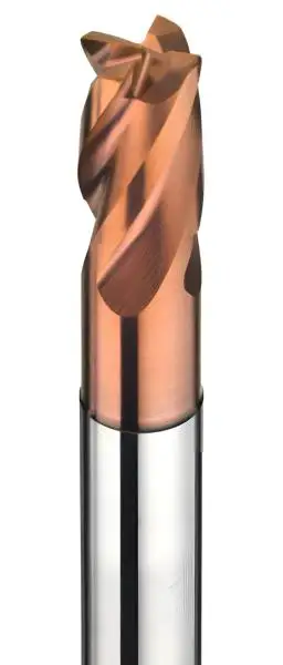 VHM-Kopierfräser, Formenbau-Fräser mit ER Z=4, Beschichtet, abgesetzt bis 65 HRC