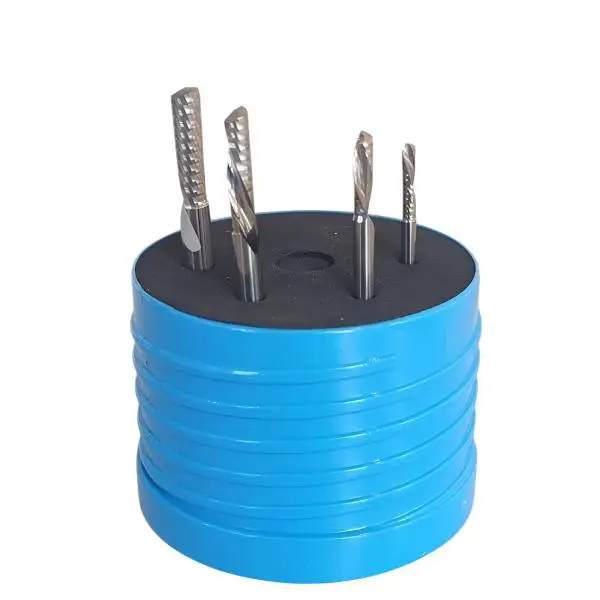 3 / 4 / 5 / 6 mm ✓ VHM Alu-Fräser Satz, Z=1, Poliert Linksdrall DownCut im Rundbox