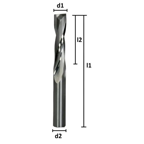 4,0 x 22 x 50 - d2=4 mm ✓ VHM Fräser für Holz, Spiralnutfräser, MDF, Acryl, Z=2, poliert