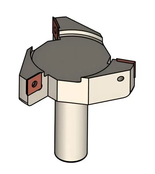80 - Schaft 20 mm ✓ HM-Bestückter Wendeplattenfräser, Planfräser mit WP-Klingen, Wendemesser, Schaftfräser, Hobelfräser Z=3 für Hartholz, Weichholz, Plastik & Spanplatten