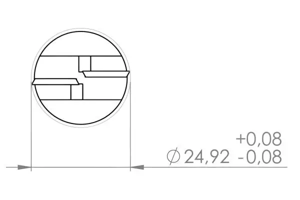 25 - Schaft 8 mm ✓ HM-Bestückter Wendeplattenfräser, Planfräser mit WP-Klingen, Wendemesser, Schaftfräser, Hobelfräser Z=2 für Hartholz, Weichholz, Plastik & Spanplatten