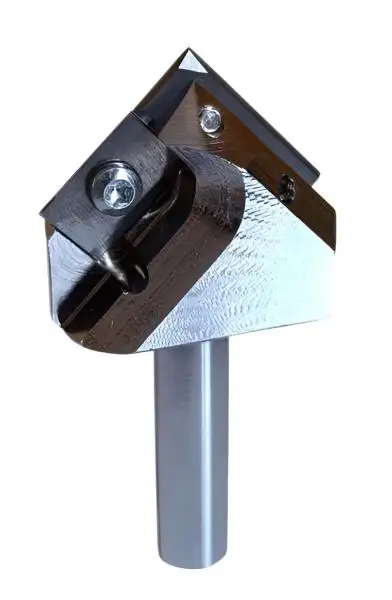 90° d2=12 mm ✓ HM-Bestückter V-Nutfräser mit Wendeplatten, Z=2, V-Cut-Fräser