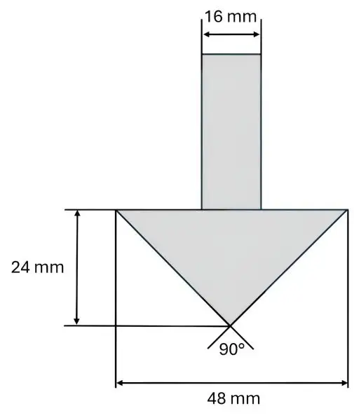 90° d2=16 mm ✓ HM-Bestückter V-Nutfräser mit Wendeplatten, Z=2, V-Cut-Fräser
