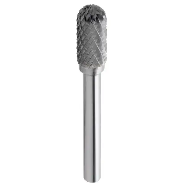 6,0 x 16 x 61 - d2=6 mm ✓ VHM-Frässtift Walzenrundform, Hartmetall Rotierfräser (Rotary) Kreuzverzahnt bis 45 HRC