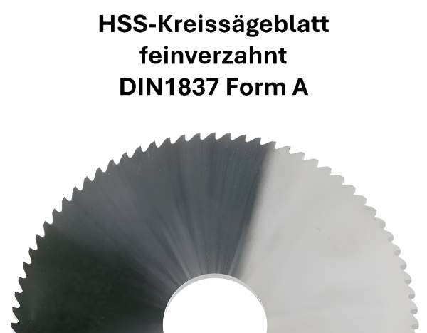 63,0 x 2 x 16 mm ✓ HSS-Kreissägeblatt, Metallkreissägeblatt, DIN 1837 A, feinverzahnt, Z=80