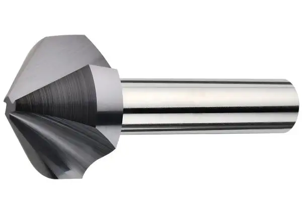 12,4 x 56 - d2=8 mm ✓ VHM Kegelsenker 90°, Entgratsenker Z=3, beschichtet, bis 60 HRC