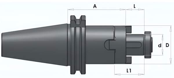 Kombi-Fräser-Aufsteckdorn, Aufnahme DIN6358, SK 40, Dorn-Ø d: 27 mm
