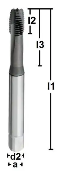 M10 ✓ PM Hochleistungs-Gewndebohrer, Durchgangsloch, DIN 371, Hardlube, 6HX, Form B