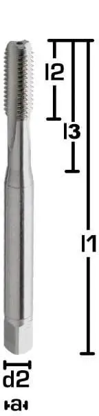 M14 ✓ HSSE Maschinengewindebohrer, Gewindebohrer für Durchgangs- und Sackloch, geradegenutet Form C