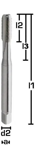 M24 ✓ HSSE Maschinengewindebohrer, Gewindebohrer für Durchgangs- und Sackloch, geradegenutet Form C