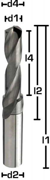 2,8 mm ✓ VHM-Stufenbohrer für Gewindeformer M3