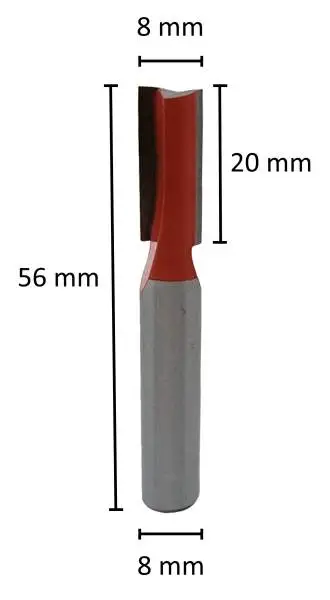 8 mm ✓ HM Nutenfräser, Holzfräser, Oberfräser, Routerbit, Schaftftäser, Schaft 8 mm für Oberfräse