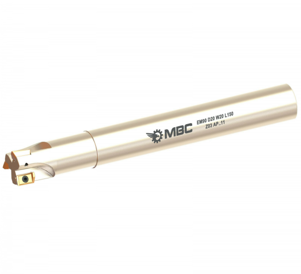 25 x 150 mm ✓ Schaftfräser für APMT11T3 Wendeplatten, Z=3