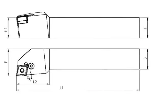 32 x 32 PCLNL Links ✓ Drehmeißel, Drehhalter 95° für CNMG12 Wendeplatten