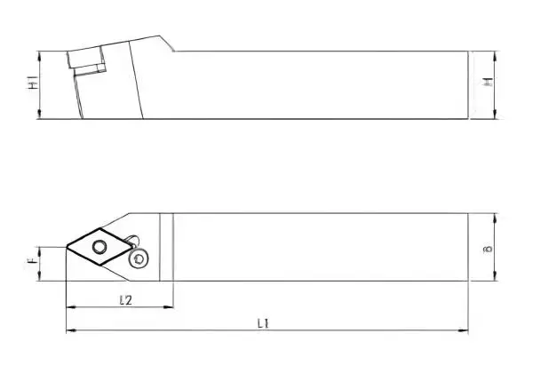 20 x 20 PDNNN Neutral ✓ Drehmeißel, Drehhalter 62,5° für DNMG15 Wendeplatten