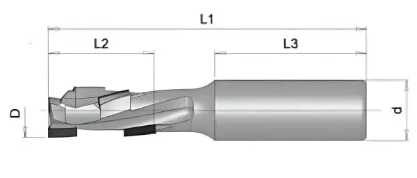 10,0 x 24,5 x 40 x 75 - d2=12 mm ✓ PKD Fräser Z=1+1, Holzfräser, Diamantfräser mit Stahlschaft, CNC Fräser