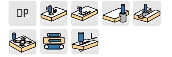 8,0 x 12 x 40 x 60 - d2=8 mm ✓ PKD Fräser Z=2, Holzfräser mit positivem und negativem Nut, Diamantfräser (VHM Schaft), CNC Fräser