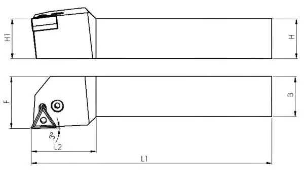 PTJNR Drehhalter für TNMG Wendeplatten