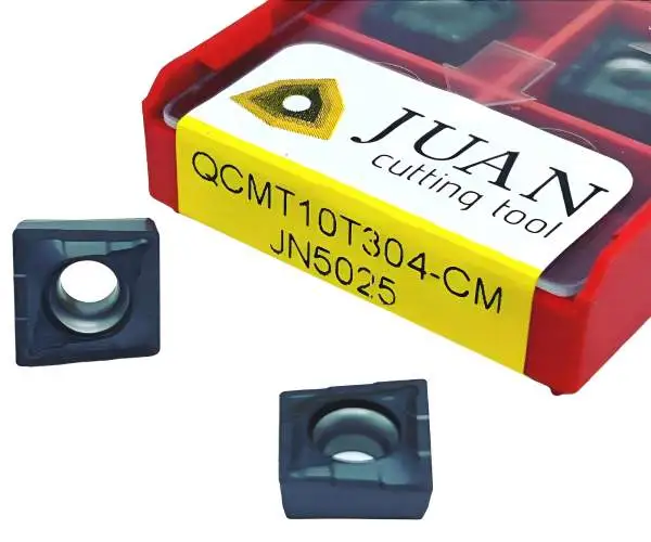  10 x QCMT-Wendeschneidplatte zum Drehen und Bohren KRLY aus VHM, XC-Wendeplatten