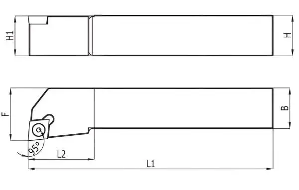 8 x 8 SCLCR Rechts ✓ Drehhalter 93° für CCMT06 / CCGT06 Wendeplatten