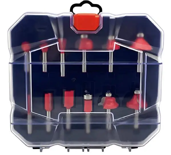 12 Teiliges Fräser Satz, HM Nutenfräser, Holzfräser, Oberfräser, Routerbit, Schaftftäser, Schaft 8 mm für Oberfräse