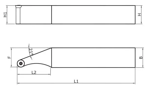 20 x 20 SRHCL Links ✓ SRHCL Drehhalter 21° für RCMT10 / RCGT10 Wendeplatten ISO Halter