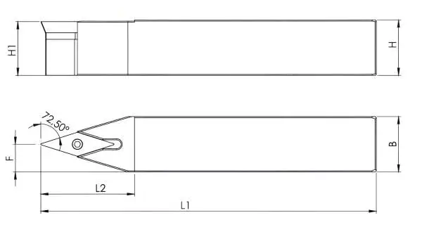 20 x 20 x 125 SVVCN ✓ Drehhalter 72,5° für VCMT16 / VCGT16 Wendeplatten Neutral ISO Halter