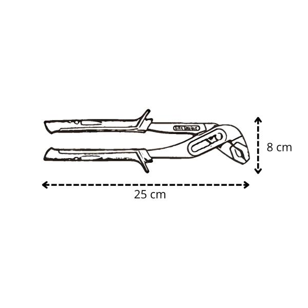Robuste Rohrzange 230 mm für Mechanik, Installation und Reparatur