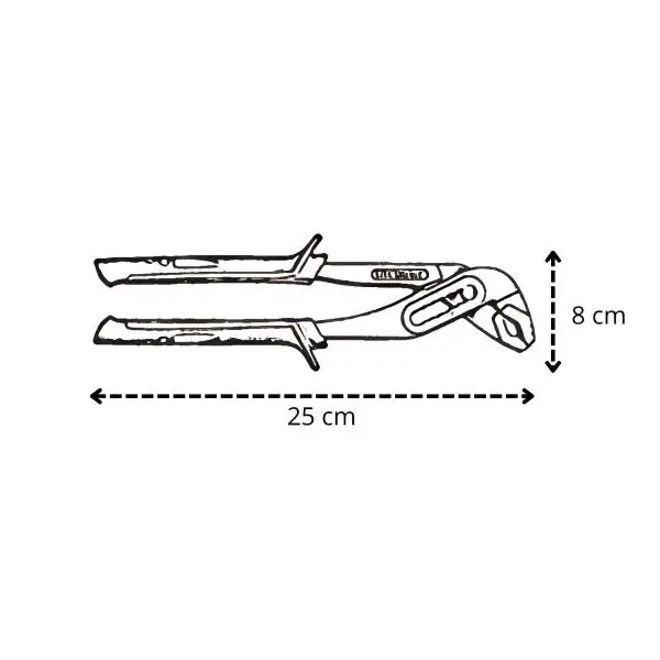 Robuste Rohrzange 230 mm für Mechanik, Installation und Reparatur