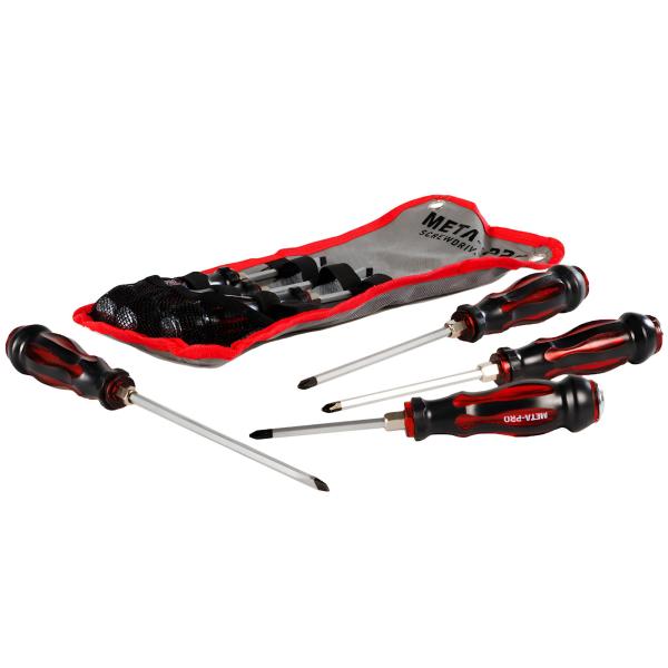 Profi Schlagschraubendreher Set 7-teilig mit magnetischen Spitzen und ergonomischem Griff