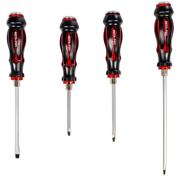 Robustes Schraubendreher Set aus Chrom-Vanadium-Stahl für hohe Belastungen und Schlaganwendungen