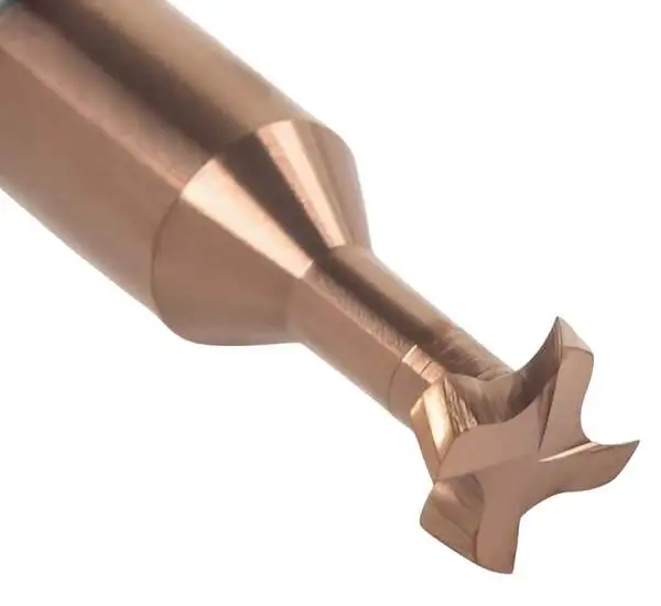 4,0 x 0,5 x 50 - d2=4 mm ✓ VHM Schlitzfräser, T-Fräser, T-Nutenfräser Z=4 mit TiSiN Beschichtung bis ca. 52 HRC