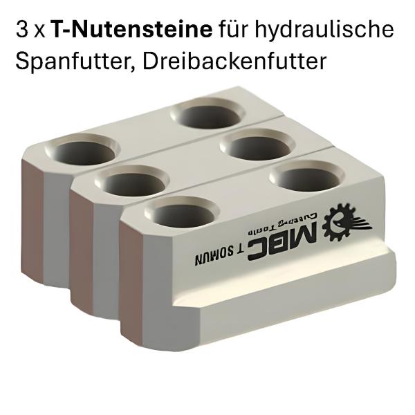 Hydraulisches Spannfutter mit eingesetzten MBC T?Nutensteinen