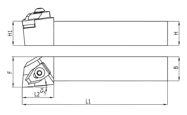 16 x 16 x 100 TCLNL Links ✓ Drehhalter Klemmdrehhalter 95° Wendeplattenhalter für CNMG12 Wendeplatte
