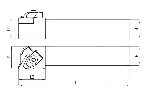 40 x 40 TTGNL Links ✓ Klemmdrehhalter, Drehmeißel 90° für TNMG22 Wendeplatten