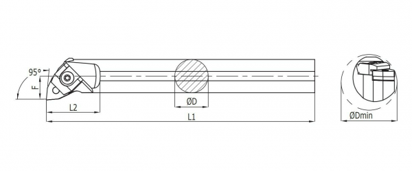16 x 200 Links für WNMG06 ✓ MWLNR Bohrstange 95° für WNM. Wendeplatten