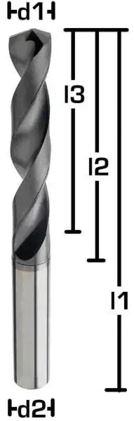 VHM 5xD Spiralbohrer Ø 2,4 mm mit Beschichtung ✓ Universalbohrer bzw. Vollhartmetallbohrer für
