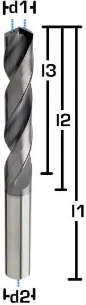 VHM 5xD Spiralbohrer Ø 8,5 mm mit Innenkühlung und Spezialbeschichtung ✓ Universalbohrer