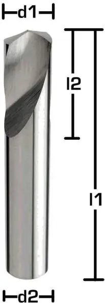 4,0 x 10 x 40 - d2=4 mm ✓ VHM-NC-Anbohrer 142° bis 45 HRC, HA-Schaft