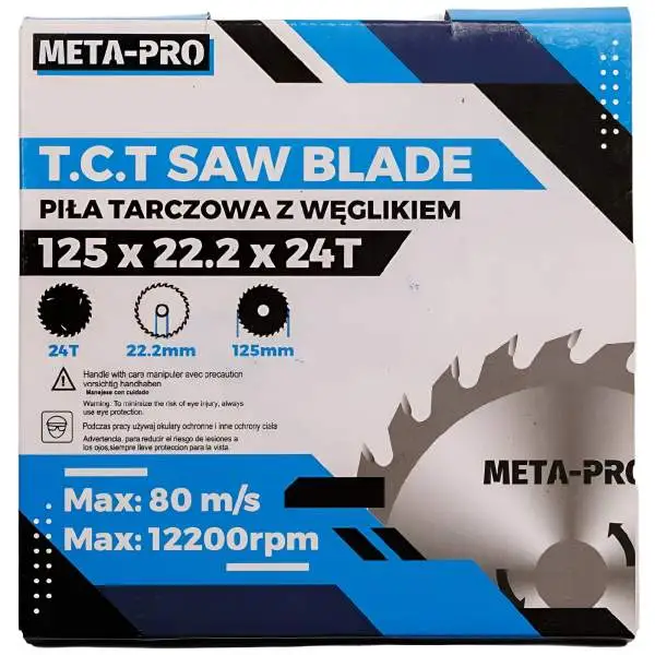 Holzsägeblatt 125 mm Hartmetallbestückt Z=24 ✓ Präzisionssägeblatt für Holz & Laminat, Bohrung 22,2 mm
