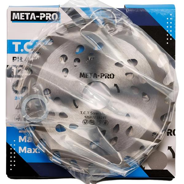 Hochleistungs Holzsägeblatt 125 mm Z=24 mit verstärktem Stahlkörper und Wärmeausgleichsschlitzen für langlebigen Einsatz bei Holz- und Kunststoffbearbeitung