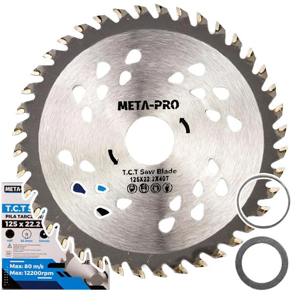 Holzsägeblatt 125 mm 40 Zähne 22,2 mm Bohrung Präzisionssägeblatt