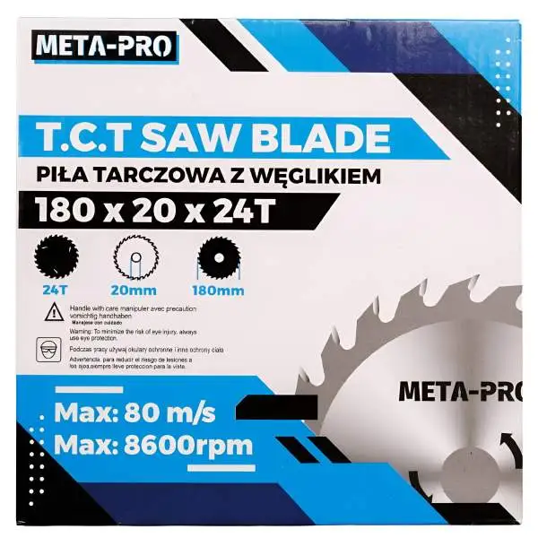 Holzsägeblatt 180 mm Hartmetallbestückt Z=24 ✓ Präzisionssägeblatt für Holz & Laminat, Bohrung 20 mm