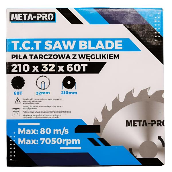 Professionelles Holzsägeblatt 210 x 32 x Z=60 aus Hartmetall für extrem präzise und ausrissfreie Schnitte in Holz, Laminat, Möbelplatten und Sperrholz bei Tischler- und Innenausbauarbeiten