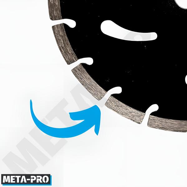 Detailaufnahme Diamantsegment 10 mm Sägeblatt 230 mm