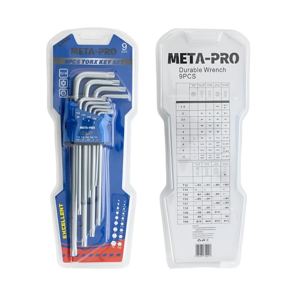 Torx Inbusschlüssel Set Security lang mit Loch 9-teilig