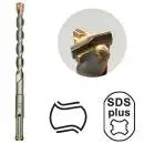 PGM Zertifizierte SDS Plus Hammerbohrer 6x260 mm Betonbohrer, Bohrwerkzeuge mit vier Schneiden