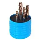 6 / 8 / 10 / 12 mm ✓ VHM Fräser-Satz, Universal-Schaftfräser im SET 30°, Z=4 mit TiSiN Beschichtung für Werkstoffe bis ca. 52 HRC im Rundbox