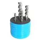 6 / 8 / 10 / 12 mm ✓ VHM Alu-Fräser-Satz, Z=3, Schaftfräser Set mit polierter Nut für NE-Metalle im Rundbox